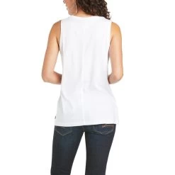 'Ariat' Women's Element Sleeveless Tank - White -WinterWanderlust Adventures S21 WMS WEST 10035206 back 1024x1024@2x