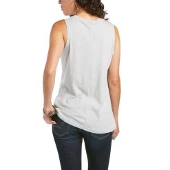 'Ariat' Women's Element Sleeveless Tank - Heather Grey -WinterWanderlust Adventures S21 WMS WEST 10035207 back 1024x1024@2x
