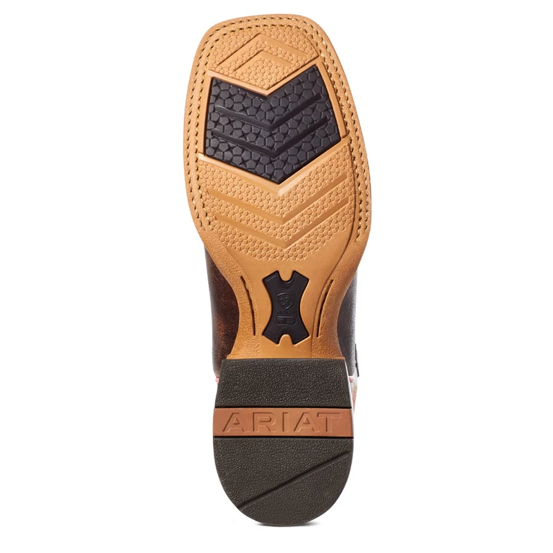 'Ariat' Women's 12" Belmont Western Square Toe - Crackled Cafe 5 'Ariat' Women's 12" Belmont Western Square Toe - Crackled Cafe - Image 3