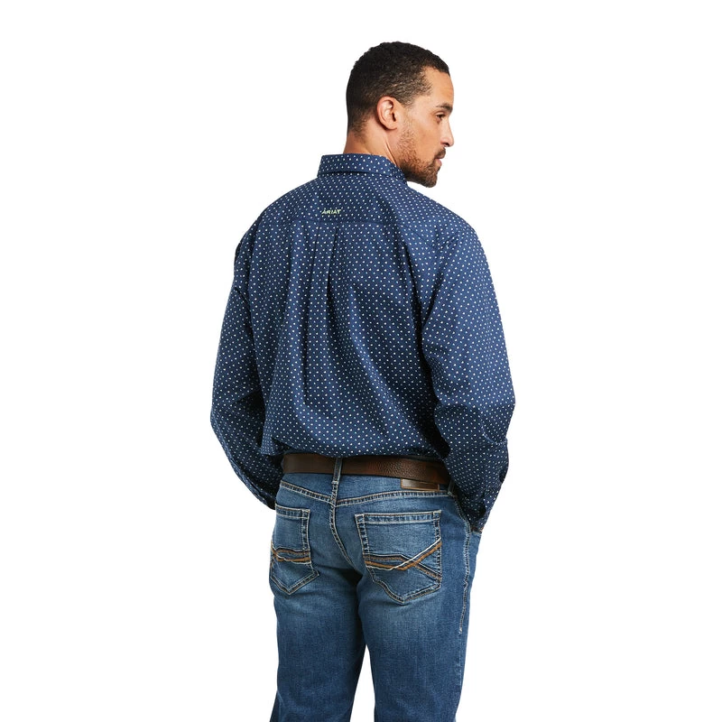 'Ariat' Men's Dante Straight Classic Long Sleeve Button Down - Deep Pacific 4 'Ariat' Men's Dante Straight Classic Long Sleeve Button Down - Deep Pacific - Image 2