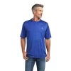 'Ariat' Men's Charger Basic Short Sleeve Tee - Venus Blue -WinterWanderlust Adventures S22 MNS WEST 10039396 front 1024x1024@2x