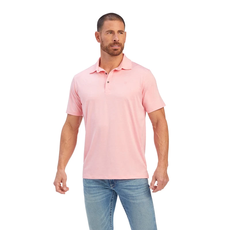 'Ariat' Men's Charger 2.0 Fitted Polo - Peony 3 'Ariat' Men's Charger 2.0 Fitted Polo - Peony