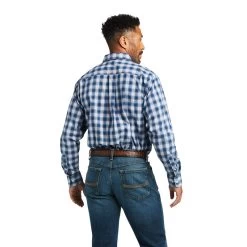 'Ariat' Men's Pro Taj Classic Long Sleeve Button Down - Skyfall -WinterWanderlust Adventures S22 MNS WEST 10039667 back 1024x1024@2x