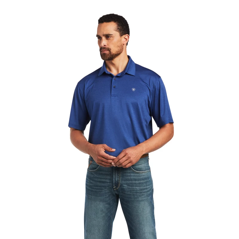 'Ariat' Men's Charger 2.0 Polo - Nocturnal Blue 3 'Ariat' Men's Charger 2.0 Polo - Nocturnal Blue
