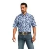 'Ariat' Men's Ishan Classic Short Sleeve Button Down - White -WinterWanderlust Adventures S22 MNS WEST 10040693 front 1024x1024@2x