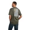 'Ariat' Men's Rebar Workman Reflective Flag Short Sleeve Tee - Sage Heather -WinterWanderlust Adventures S22 MNS WORK 10039175 back 1024x1024@2x