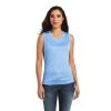 'Ariat' Women's Laguna Sleeveless Tank - Blue -WinterWanderlust Adventures S22 WMS WEST 10040591 front 1024x1024@2x