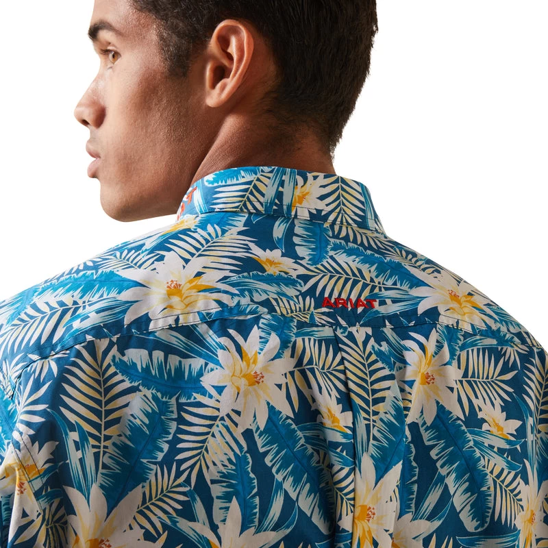 'Ariat' Men's Team Spencer Casual Button Down - Lyons Blue 5 'Ariat' Men's Team Spencer Casual Button Down - Lyons Blue - Image 3