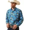 'Ariat' Men's Landon Classic Fit Button Down - Blue 2 'Ariat' Men's Landon Classic Fit Button Down - Blue -WinterWanderlust Adventures S23 MNS WEST 10043788 front 1024x1024@2x