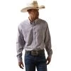 'Ariat' Men's Wrinkle Free Arthur Button Down - White -WinterWanderlust Adventures S23 MNS WEST 10043803 front 1024x1024@2x
