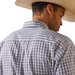 'Ariat' Men's Wrinkle Free Atlas Button Down - White -WinterWanderlust Adventures S23 MNS WEST 10043804 detail02 1024x1024@2x