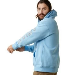 'Ariat' Men's Rebar Graphic Hoodie - Dutch Canal Heather / Alloy -WinterWanderlust Adventures S23 MNS WORK 10043589 detail03 1024x1024@2x