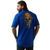 'Ariat' Men's Rebar Workman Born For This T Shirt - Blue Heather -WinterWanderlust Adventures S23 MNS WORK 10043692 back 1024x1024@2x
