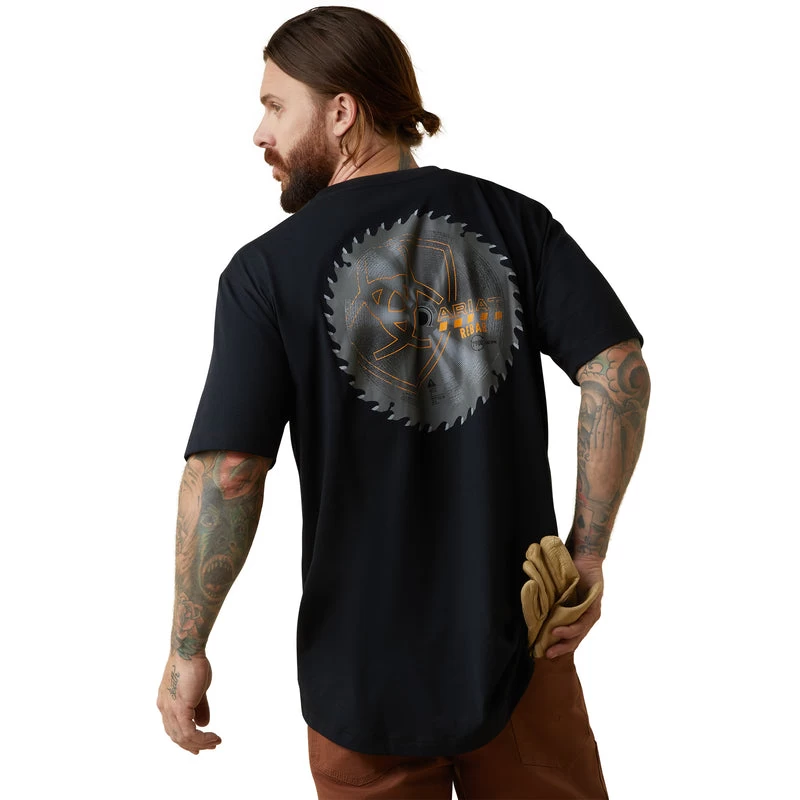 'Ariat' Men's Rebar Workman Buzz T Shirt - Black 5 'Ariat' Men's Rebar Workman Buzz T Shirt - Black - Image 3