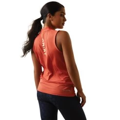 'Ariat' Women's Hailey 1/4 Zip Baselayer - Burnt Sienna -WinterWanderlust Adventures S23 WMS ENGL 10043373 back 1024x1024@2x