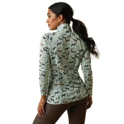 'Ariat' Women's Sunstopper 2.0 1/4 Zip Baselayer - Aqua Foam Herd Print 9 'Ariat' Women's Sunstopper 2.0 1/4 Zip Baselayer - Aqua Foam Herd Print -WinterWanderlust Adventures S23 WMS ENGL 10043593 back 1024x1024@2x