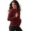 'Ariat' Women's 1/2 Zip Tek Hoodie - Pomegranite -WinterWanderlust Adventures S23 WMS WEST 10043448 front 1024x1024@2x