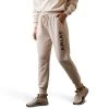 'Ariat' Women R.E.A.L. Jogger Pant - Oatmeal Heather -WinterWanderlust Adventures S23 WMS WEST 10043684 front 1024x1024@2x