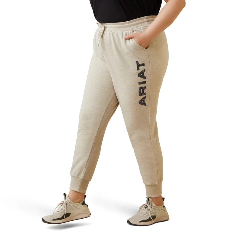'Ariat' Women R.E.A.L. Jogger Pant - Oatmeal Heather 4 'Ariat' Women R.E.A.L. Jogger Pant - Oatmeal Heather - Image 2