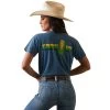 'Ariat' Women's Grow Up Tee - Steel Blue Heather -WinterWanderlust Adventures S23 WMS WEST 10044616 back 1024x1024@2x