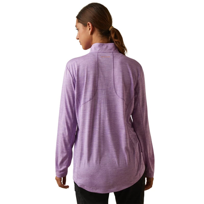 'Ariat' Women's Rebar Evolution 1/2 Zip - Paisley Purple 5 'Ariat' Women's Rebar Evolution 1/2 Zip - Paisley Purple - Image 3
