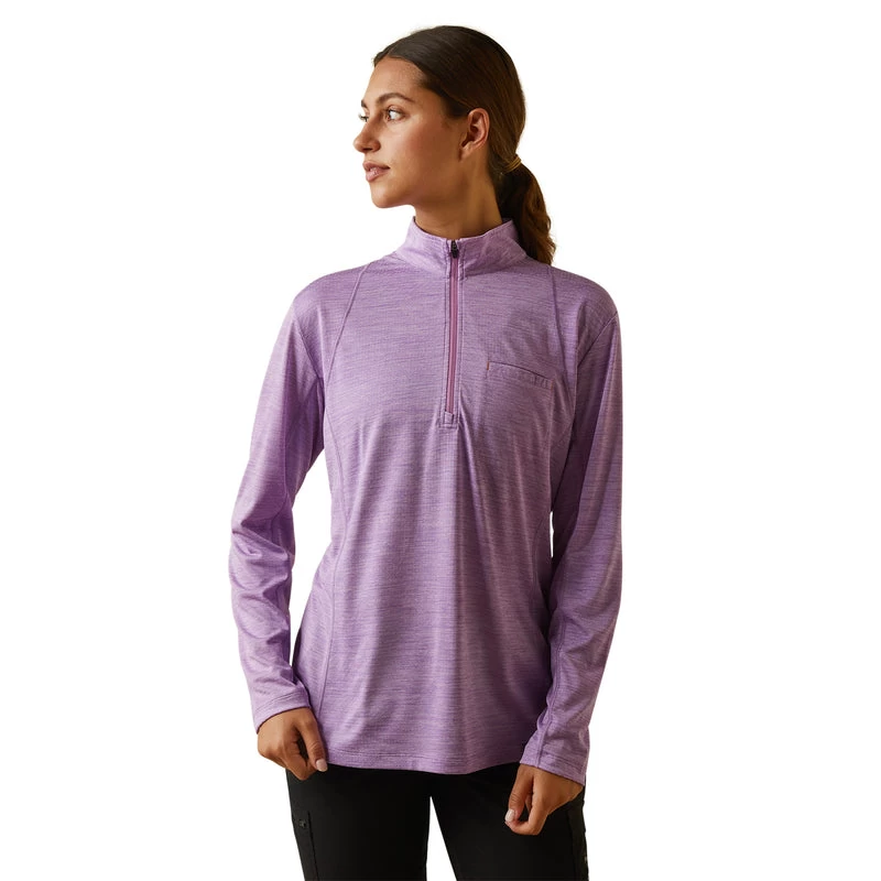 'Ariat' Women's Rebar Evolution 1/2 Zip - Paisley Purple 3 'Ariat' Women's Rebar Evolution 1/2 Zip - Paisley Purple