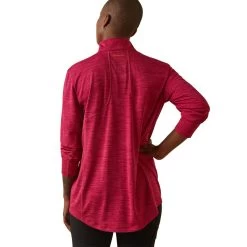 'Ariat' Women's Rebar Evolution 1/2 Zip - Cherries Jubilee -WinterWanderlust Adventures S23 WMS WORK 10043435 back 1024x1024@2x