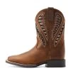 'Ariat' Youth 9" Quickdraw VentTek Western Square Toe - Distressed Tan 2 'Ariat' Youth 9" Quickdraw VentTek Western Square Toe - Distressed Tan -WinterWanderlust Adventures S23 YTH WEST 10044485 side 1024x1024@2x